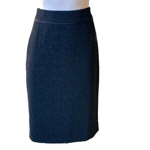 Ann Taylor Black Pencil Skirt Back Zipper Sz 6 B #36D